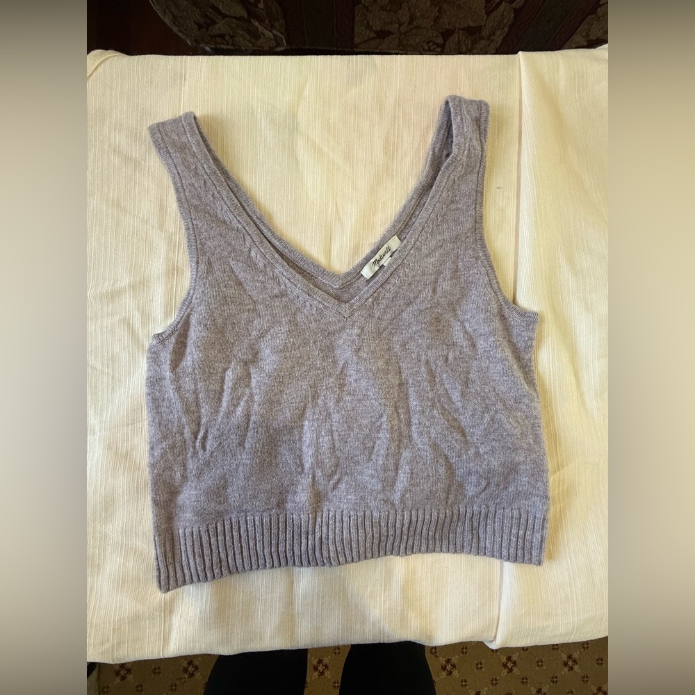 Madewell Heathered Purple Crop Top